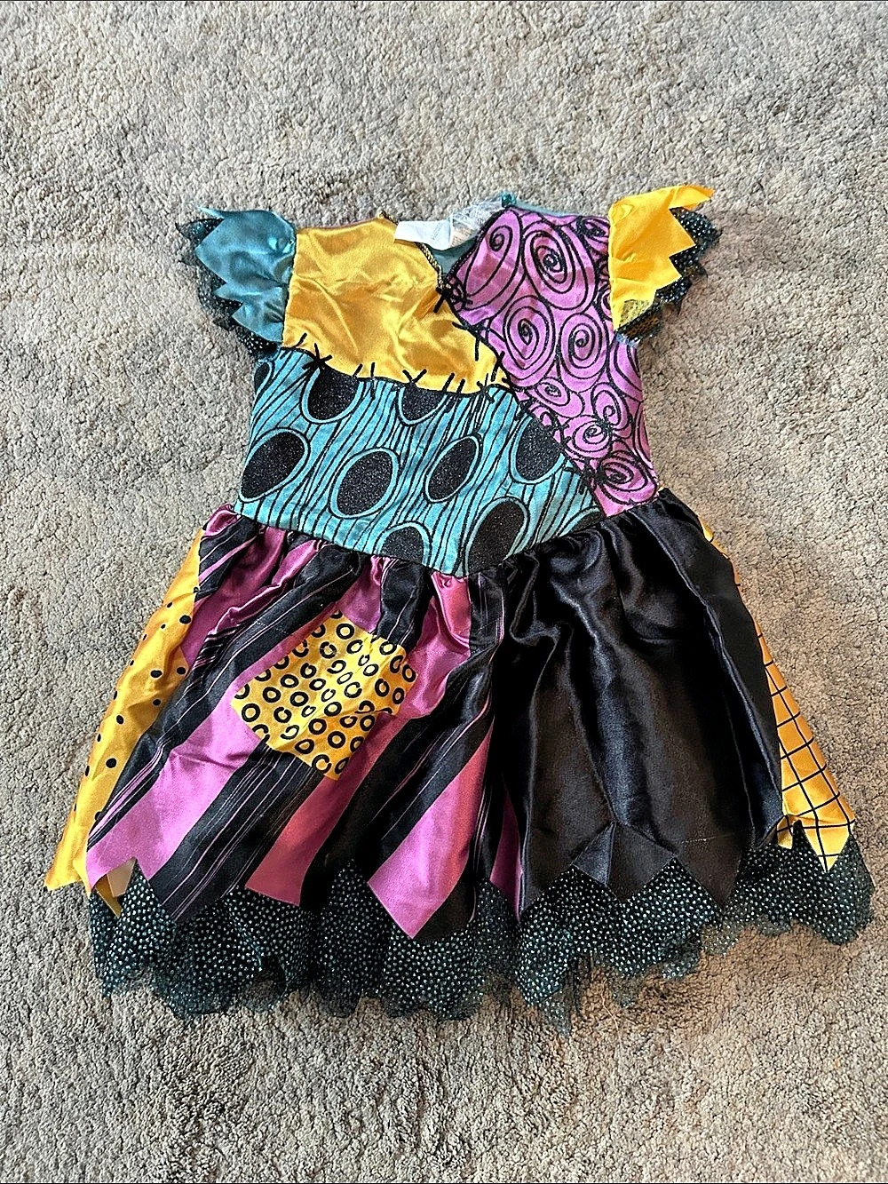 Disney The Nightmare Before Christmas Sally Classic Costume Dress Girls